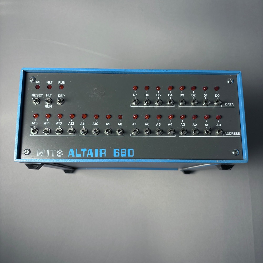 Vintage MITS Altair 680 Computer Case Outer Casing Front Panel Only Blue Gray